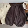 Calça Comprida Kino Infantil de Inverno Forrada com Lã Estilo Coreano para Menino Versátil Engrossada Casual para Crianças Pequenas e Médias Roupas Infantis Huzhou Zhili