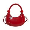Bolso de Mano Único de Diseñador en Forma de Media Luna, Moderno Bolso de Hombro Cruzado tipo Silla de Montar para el Verano 2026 Maillard