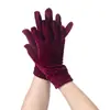 Guantes Ceremoniales de Terciopelo para Mujer, Tejidos de Invierno Cálidos Elásticos para Danza, Rendimiento, Ciclismo, Ceremonial, Protección contra el Frío Rook