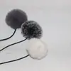 Teléfono para Entrevista en Vivo al Aire Libre Micrófono de Clip tipo Abeja Cubierta a Prueba de Viento Suéter a Prueba de Viento Conjunto Mao Mao
