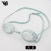 Óculos de natação com armação pequena em estoque óculos de natação de corrida profissionais para adultos à prova d'água antiembaçante HD galvanizados de silicone óculos de natação atacado fábrica