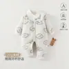 Mono Acolchado Cálido de Bebé para Otoño e Invierno, Unisex, Espesado 120g, Ropa Acolchada para Salidas de Recién Nacidos