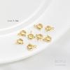 Anel com fivela de mola cor de ouro 14k18k fivela de fecho para pulseira colar DIY acessórios de conexão de fivela de fecho atacado