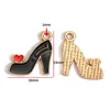 Accesorios de Joyería de Aleación para Hacer Manualidades con Forma de Gota de Aceite Bolsita de Maquillaje para Niñas Accesorios de Tacones Altos Pulsera Pendientes Colgante W507