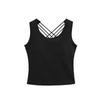 Yoga Esportes Hottie Design Sem Costas Camisole Verão Yoga com Design de Bojo Top Sem Mangas Puro Desejo