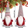 Muñeco sin rostro de Navidad transfronterizo con patrón creativo, gorro tejido, Rudolph, adorno de escritorio lindo