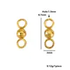 Pingente de Bola Facetada 18K Ouro Galvanizado a Vácuo em Aço Inoxidável Bola Redonda Soldada Argola Única/Dupla DIY Colar Pulseira Acessórios de Joias