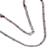 Collar Lateral de Aleación Plateada de 4 mm de Tres Secciones para Mujer, Cadena Lisa Popular Europea y Americana, Accesorios de Cadena para Suéter, Venta Directa de Fábrica