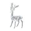 Enfeites de Natal de Alce em Acrílico Transparente Natal Americano Cristal de Gelo Neve Cervo Pingente Decoração de Cena