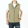 Novo Colete Casual Masculino para Primavera e Outono, Colete Outdoor com Múltiplos Bolsos para Pesca e Fotografia, Colete Fino com Gola Alta