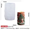 Molde para Decoración de Adornos Navideños DIY Serie Navideña Difusor de Velas Aromáticas Piedra Atmósfera Festiva Molde de Silicona