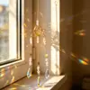 Amazon TikTok Estilo Antiguo Flor de Loto Rosa Cristal Colgante Carrillón de Viento de Cristal Decoración Interior de Coche Ventana Atrapasoles Cristal