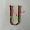 Fabricante tornillo en U abrazadera de placa de acero de arco cuadrado para camión remolque Sanma 14 de grosor 16 de grosor