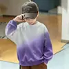 Sudaderas de manga larga con cuello redondo tipo dopamina para niños y niñas, uniformes escolares, camisetas promocionales con logotipos impresos, tops casuales holgados para niños al por mayor