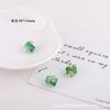 Accesorios de joyería hechos a mano DIY, moda japonesa y coreana, cuentas perforadas transparentes incrustadas con arenas movedizas, pendientes de lámina de oro, material para pendientes