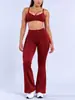 ZORA Nueva Existencia dfyn Conjunto de Pantalones Acampanados y Sujetador para Yoga Set Deportivo para Exteriores Set de Deporte para Mujer