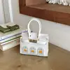 Bolso clásico nuevo estilo retro con forma de casa, presenta un lindo diseño color block, forma de cuadrado mini y opción de conjunto padre-hijo, ofreciendo un look sofisticado y moderno que complementa cualquier atuendo