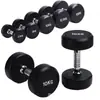Venda direta da fábrica transfronteiriça halteres redondos com revestimento de borracha para homens conjunto de halteres galvanizados para casa especial sólido para personal trainer de fitness
