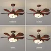 Lámpara ventilador minimalista para dormitorio, sala de estar, estilo crema vintage, protección ocular, comedor, habitación infantil, nueva lámpara de ventilador de techo para uso doméstico