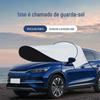 Para-sol de carro escudo frontal protetor solar placa isolante cortina protetora solar engrenagem para-brisa de carro capa de carro guarda-sol de carro borracha preta