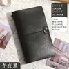Caderno estilo retrô com tiras, tamanho A6, capa de couro, folhas soltas, diário, journal, páginas em branco, journal de papel kraft