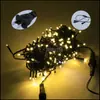 Luces de cadena LED de burbujas de flash de línea negra luces de decoración navideña de boda luces de calle de patio exterior impermeables luces de cadena de Navidad para hombre y mujer