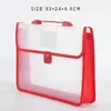 Saco Plástico Transparente A4 para Arquivo Bolsa de Armazenamento de Grande Capacidade Organizador de Documentos de Escritório Papel de Teste Livro Caixa de Armazenamento para Estudantes
