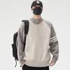 Suéter Cárdigan Nuevo Otoño Invierno 2026 Estilo Perezoso Casual Retro Americano Punto Cuello en V Ropa Exterior Color Sólido para Hombre