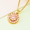 Set de Collar Giratorio de Oro Imitación de 18K de Lujo Ligero Simple Para Combinar con Todo Celebridad de Internet Transmisión en Vivo Anillo para Novia Cadena para Clavícula Joyería