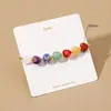 Pulsera de Corazón de Cristal de Colores, Pulsera Tejida a Mano, Pulsera con Forma de Corazón de Cristal Natural Transfronteriza, Regalo de Joyería para Niñas
