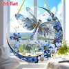 Atrapasol Acrílico con Diseño de Flor de Libélula Transfronteriza - Decoración Colgante Transparente para el Hogar