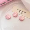 Cuentas Perforadas en Forma de Corazón a Cuadros Estampadas con Patrón de Tartán, Cuentas Acrílicas de Agujero Recto para Accesorios de Pulsera DIY