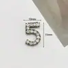 Novos Acessórios de Joias Alfanuméricos Cravejados de Diamante Pequenos Estilo Chanel Brincos Colares Avançados Acessórios de Roupa Patch Versátil