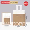 Bolsa para Empaque de Café de Celebridad de Internet Bolsa de Papel Kraft con Hebilla Creativa Bolsa para Llevar Bebidas de Té con Leche Bolsa Impresa con Logo