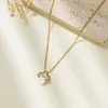 Collar con Colgante de Trébol de Cuatro Hojas Acero de Titanio Cadena para Clavícula de Mujer Joyería de Acero Inoxidable de Lujo Ligero Collar de Trébol de Cuatro Hojas Azul Marino