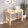 Mesa de computadora de madera de pino para dormitorio, hogar, apartamento pequeño, mesa simple para niños, escritorio de escritura rectangular grueso y duradero