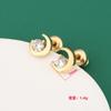 Brincos de Tarraxa Luochen Lua Diamante Simples Moda Personalidade Design de Nicho Exquisitos Versáteis Estilo Ins Brincos para Mulheres