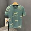 Camiseta de manga corta para hombre de fabricantes directos, nueva de verano, estampado de letras, juventud, marca de moda Ins, top de moda para hombre