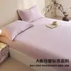 Sábana bajera de algodón cepillado de clase A, una sola pieza para colchón, color liso, funda protectora, sábana de cama de algodón puro, colcha, juego de sábanas de tres piezas totalmente cerrado