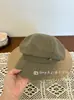 Gorra octogonal de terciopelo tejido con estampado de letras estilo británico para mujer, boina vintage de otoño e invierno, gorra de vendedor de periódicos versátil que adelgaza el rostro