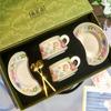 Juego de Tazas de Café Cerámicas Retro Tazas para Pareja Té de la Tarde Souvenir de Alto Valor Caja de Regalo Retro Regalo al por Mayor