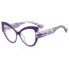 Gafas Leiren con Montura Transparente Cross-Border de Colores Contrastantes, Diseño Cat-Eye Colorido, Bloqueo de Luz Azul, Monturas Versátiles para Gafas, Protección contra Luz Azul
