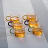 Tazas de Vidrio al Por Mayor del Fabricante, Tazas de Té de Vidrio de Borosilicato Alto Colorido, Tazas de Té Kung Fu para Hospitalidad en el Hogar