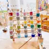 Soporte de Exhibición para Área de Tejido Creación Ambiental para Jardín de Infancia Estante de Almacenamiento de Hilo Hecho a Mano Área de Arte Colocación de Área Paquete de Materiales para Tejer