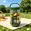 Contenedor de ensalada para llevar con apertura lateral, lonchera, botella, recipiente para ensalada con compartimentos integrados, frasco de almacenamiento
