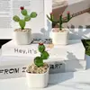 Adornos de Escritorio Hechos a Mano de Flor de Jacinto Suculento Esmaltado Decoración de Maceta de Planta Artificial de Vidrio Micro Paisaje Creativo