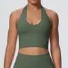 Nuevo Sujetador Deportivo Yoga Sexy Hermoso de Espalda Halter Transpirable Sin Costuras Europeo y Americano Ropa Exterior Chaleco de Fitness para Correr
