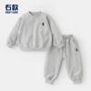 Conjunto de Roupa de Outono para Meninos Roupas Infantis Conjunto de Duas Peças Moletom e Calça de Moletom para Crianças Pequenas Tendência de Primavera e Outono para Meninos
