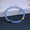 Ice aquamarine pulseira feminina estilo étnico natural único anel pulseira de cristal jóias femininas com South Red Jasper