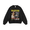 Sudadera con capucha de estilo urbano antiguo europeo y americano para hombre, estilo urbano de alta calidad, de algodón pesado lavado, con cuello redondo y base superior.